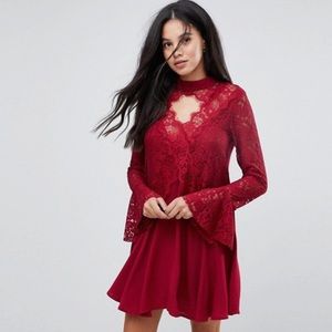 NWT Kiss the sky tall Lace dress size L